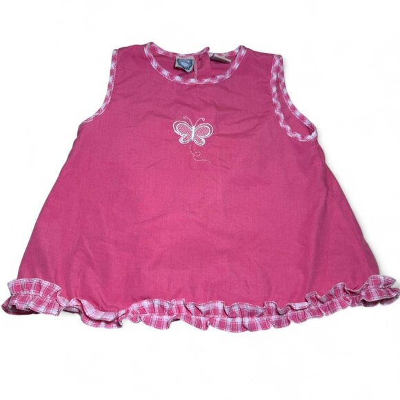 VTG/Y2K Little Lindsey Pink and White Butterfly Short and Shirt Set - Picture 4 of 6